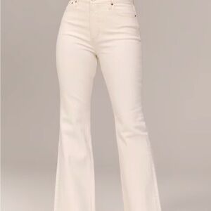 Abercrombie & Fitch Off-White Flare Jeans